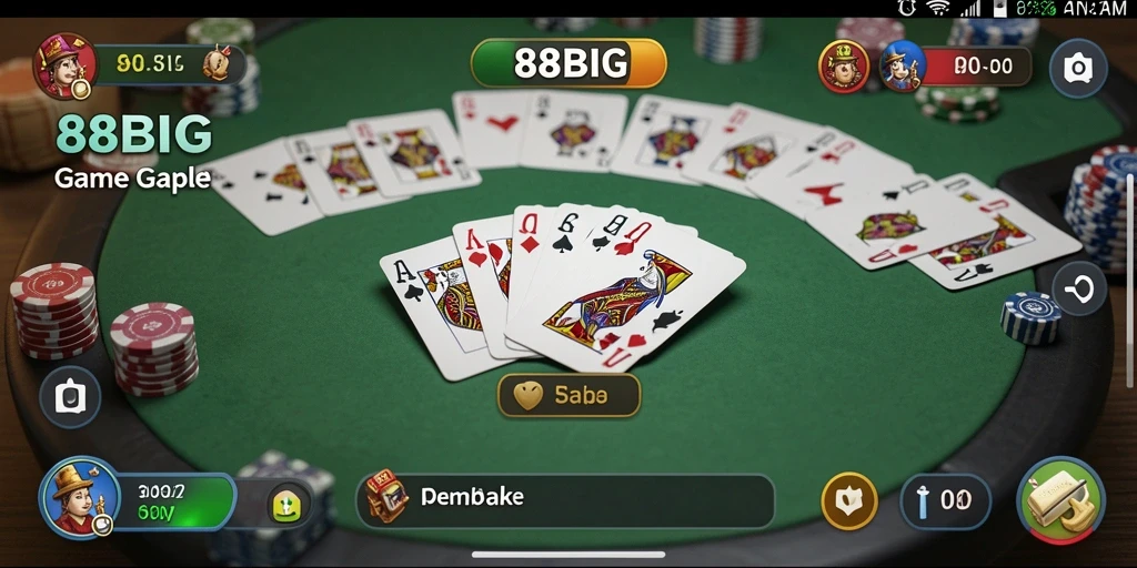 Tampilan gameplay Gaple yang seru dan penuh kompetisi.