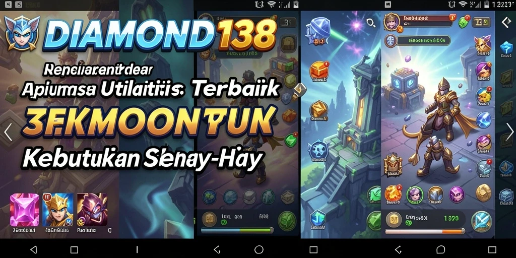 Screenshot utama DIAMOND138 menampilkan antarmuka aplikasi utilitas.