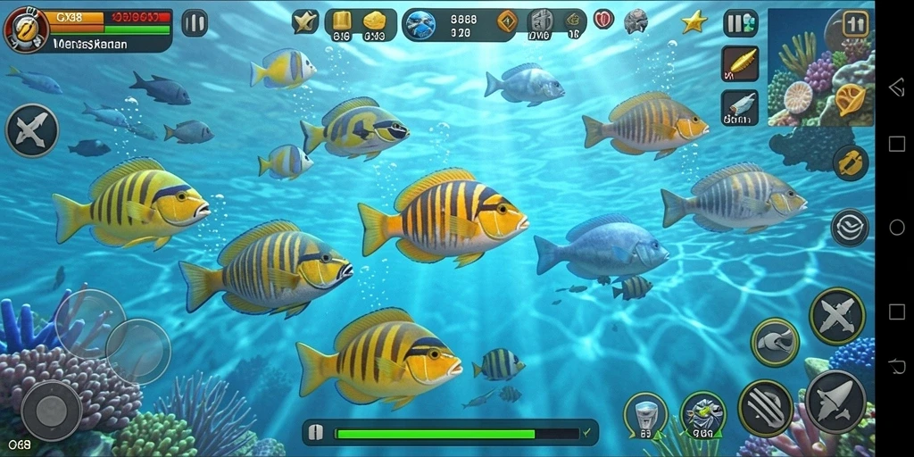 Tampilan visual GX88 dengan gameplay seru saat menembak ikan.