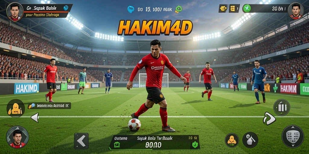 Tampilan gameplay HAKIM4D dengan aksi seru di lapangan.