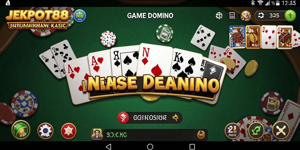 Screenshot JEKPOT88 menampilkan aksi seru permainan Domino.