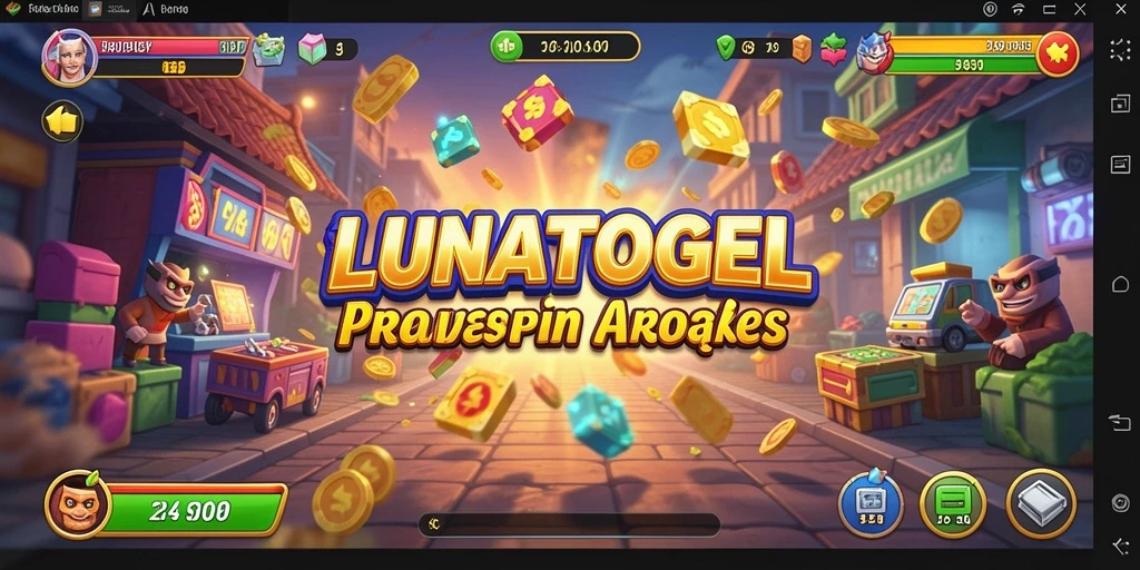 Screenshot dari gameplay menegangkan di LUNATOGEL.