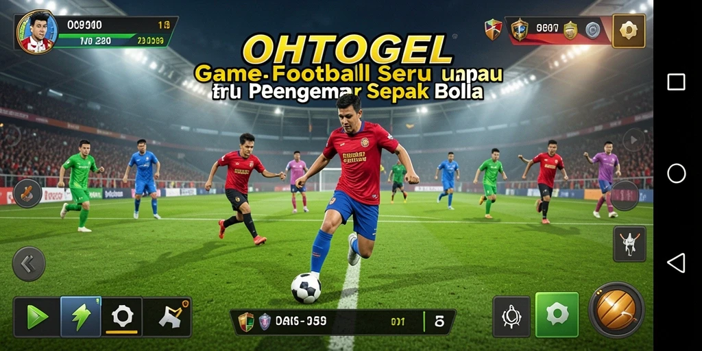 Tangkapan layar menunjukkan aksi seru dalam permainan football OHTOGEL.