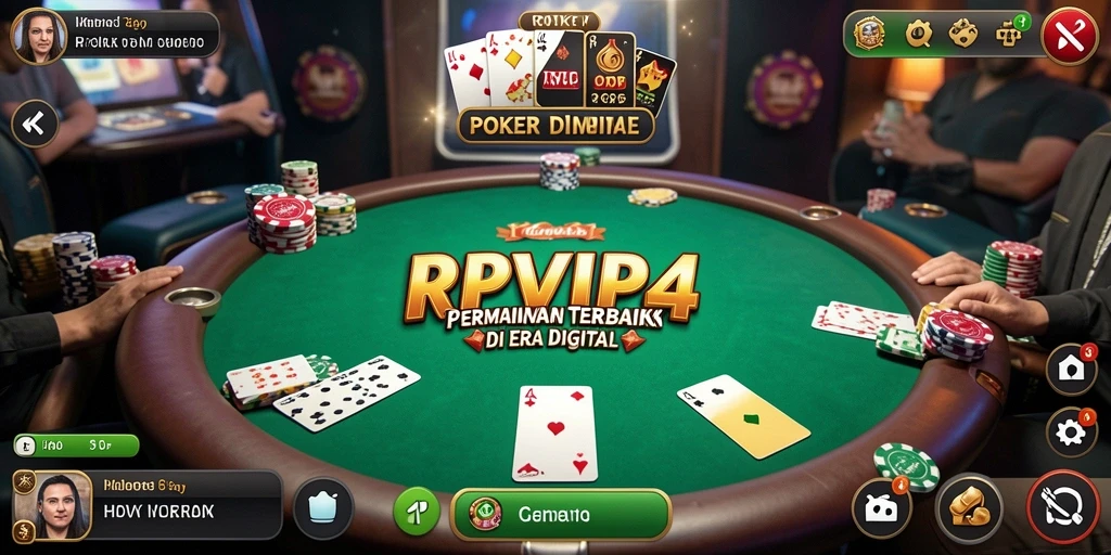 Tampilan gameplay RPVIP4 yang menarik dan interaktif di meja poker.