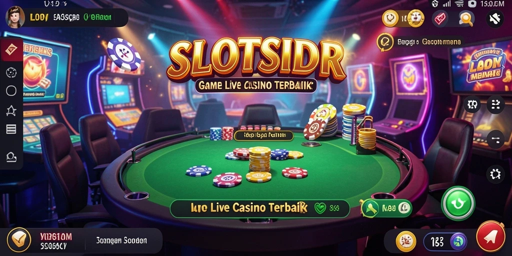 Tampilan gameplay yang mendebarkan di SLOTSIDR dengan dealer langsung.